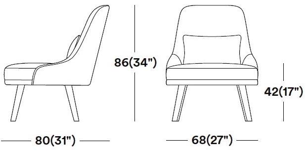 Tirolo Кресло из ткани с подлокотниками Zoe sun-id-1423586 - Вид №4