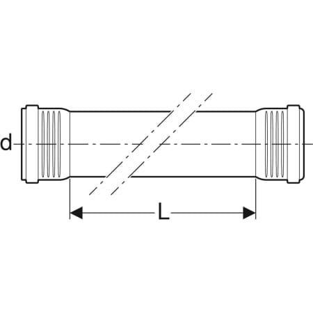 393.410.14.1 Труба Geberit Silent-Pro с двумя раструбными муфтами Geberit  - Вид №2