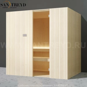 Effegibi AUKI SA50600049 Сауна. Установка: к стене. Мощность: 6 кВт макс. Размеры: длина 228 см, ширина 170 см. Отделка: ель.