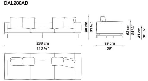B&B Italia 3-х местный тканевый диван Dock sun-id-1376507 - Вид №38