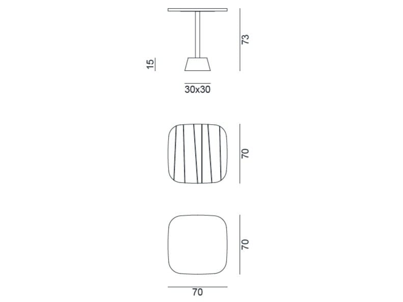 Piasentina каменный квадратный садовый стол Gervasoni Gervasoni Outdoor ARCH-00101316 - Вид №5