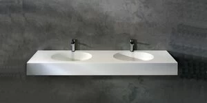 379 Подвесная раковина настенная овальная Karol Glow белая