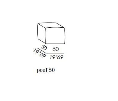 Съемный пуф из ткани Meridiani TOTÒ ARCH-00085093 - Вид №6