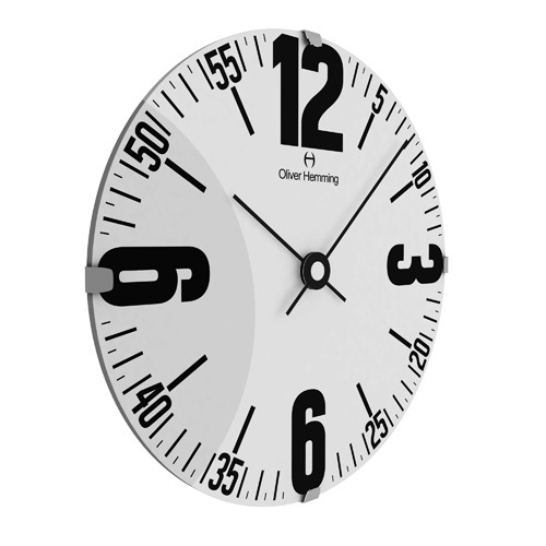 Настенные часы Vitri, Ø37 см, белые, W370DG66W Oliver Hemming  - Вид №1