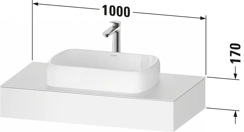 Подвесной шкаф с одной раковиной Duravit Qatego ARCH-00015791 - Вид №1