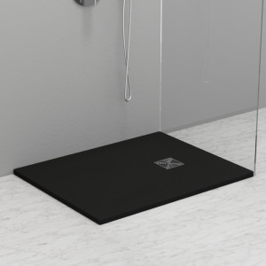 703254 Душевой поддон из минерального литья АНТРАЦИТ в комплекте с сифоном, Kerasan DOCCIA Италия