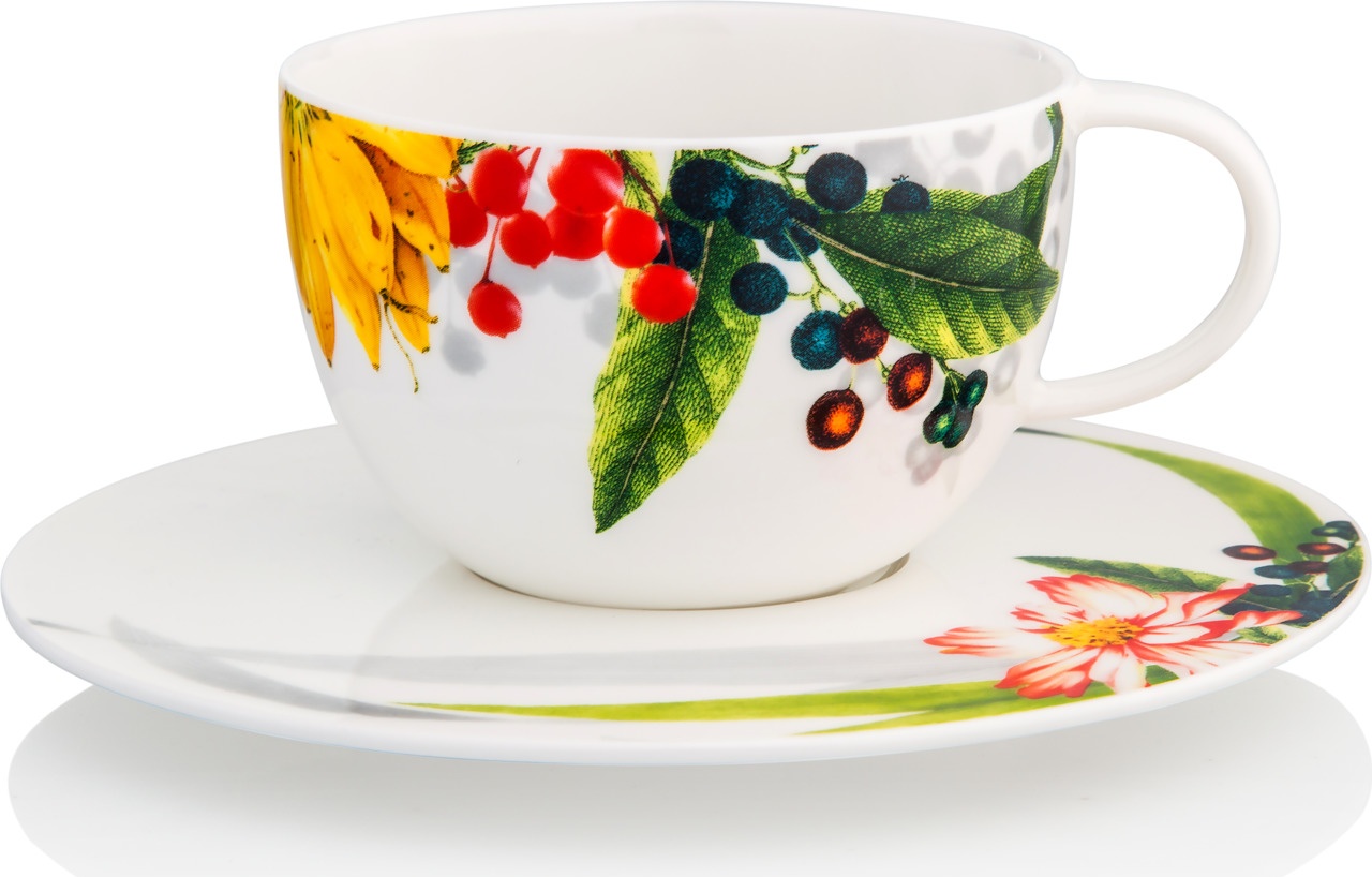 10577407 Rosenthal Чашка чайная с блюдцем Rosenthal Фруктовый сад 250мл, фарфор Фарфор 