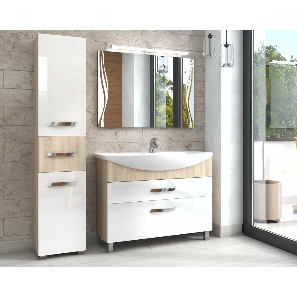 Тумба под раковину напольная Wave 85 см VIGO STLM-2183118 - Вид №7