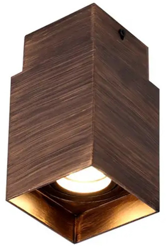 90540617 Светильник точечный светодиодный встраиваемый FAVOURITE 2794-1C Retro 1 м² теплый белый свет коричневый STLM-0935467