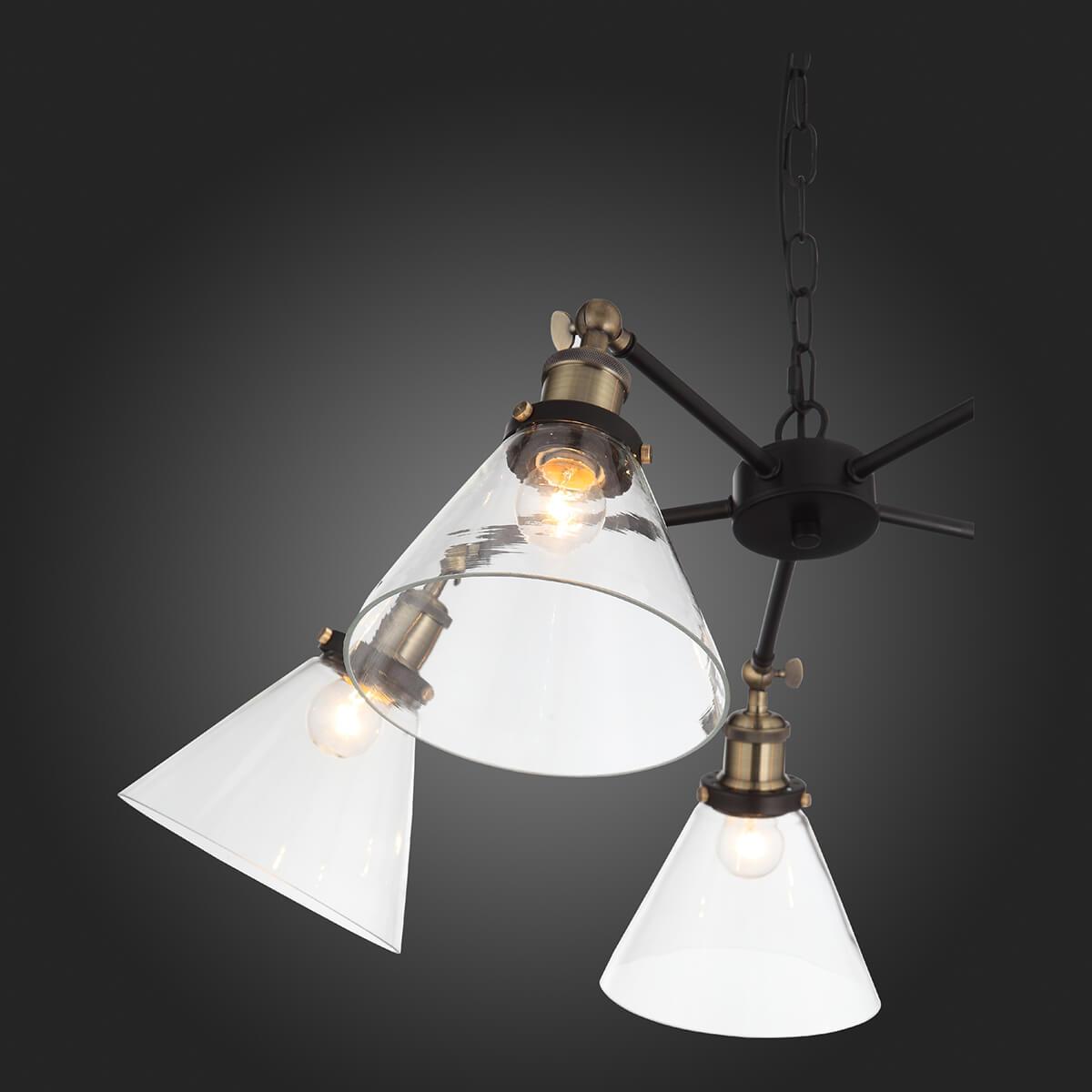 Люстра подвесная прозрачная ST Luce Evoluto SL237.413.05 ST LUCE ДИЗАЙНЕРСКИЕ, EVOLUTO 00-3834390 Прозрачный;черный  - Вид №2