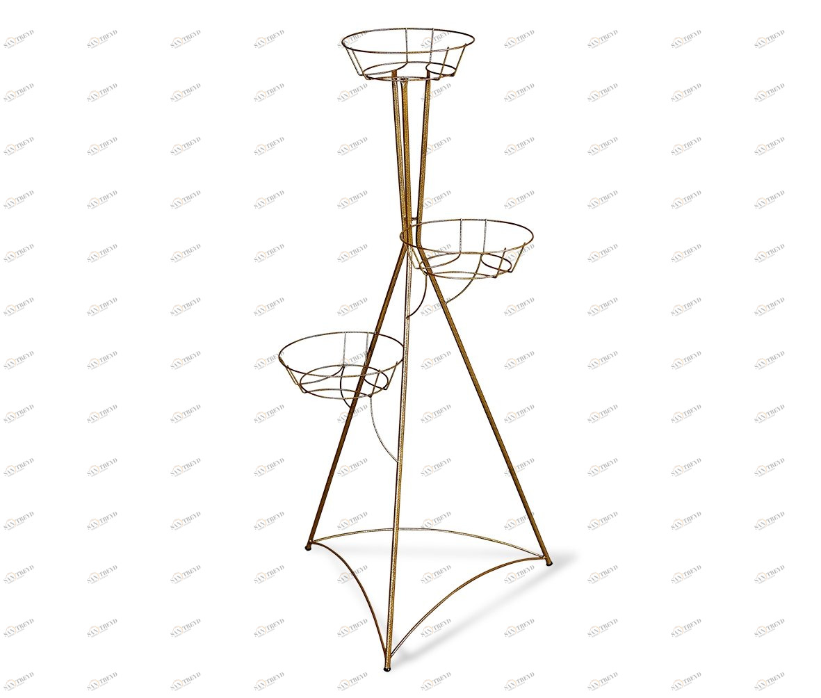 Подставка для цветов Kolonna 3 бронза SHEFFILTON ПОДСТАВКИ ДЛЯ ЦВЕТОВ 014970 Бронза 