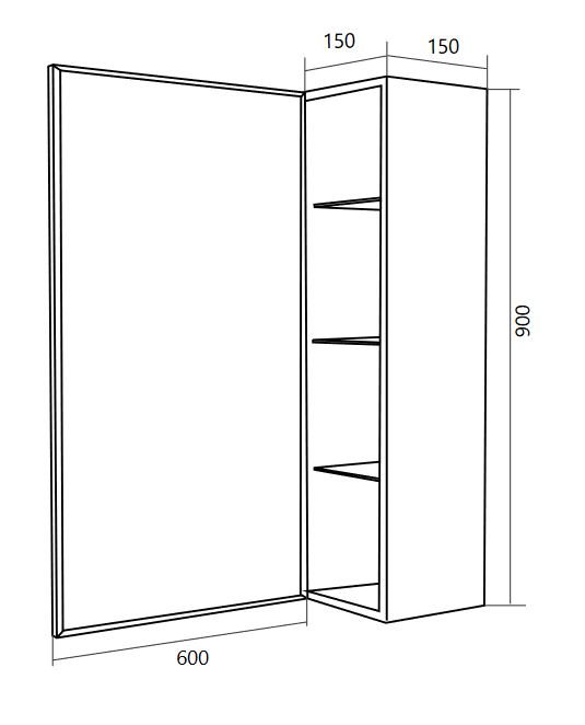 У83244 Полочка боковая Cube 15 1 Marka CUBE - Вид №1