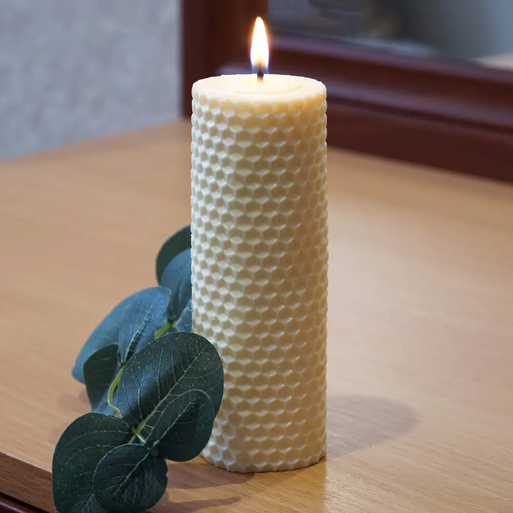 Свеча вощинная цилиндр слоновая кость 4x13 см EVIS STLM-2072836 - Вид №2