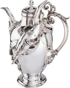 77116 Christofle Кофейник "Каррье-Беллёз" (лимит 500 экз.,посеребр.) Посеребрение