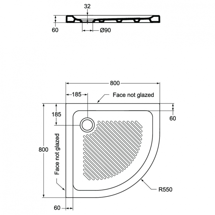 T266701 Душевой поддон 80X80 см Ideal Standard CONNECT - Вид №1