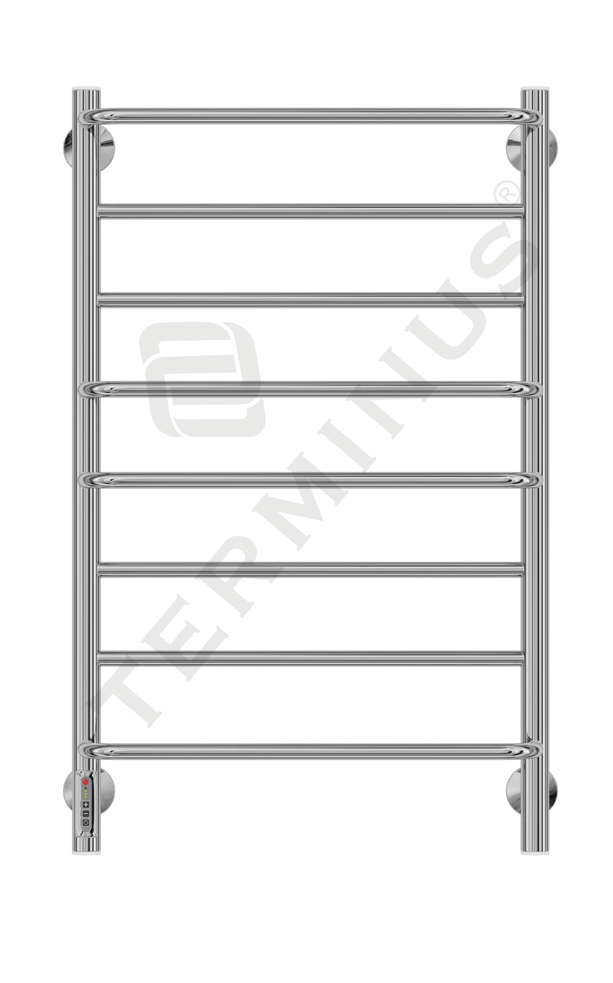 4630080268432 ЭЛЕКТРИКА Евромикс П8 500х850 электро ( new встроен диммер CЛЕВА) Полотенцесушитель TERMINUS RAL 9016 глянец  - Вид №1