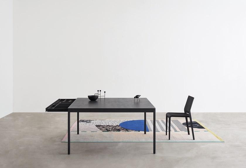 Desalto Квадратный обеденный стол из стали с ящиками Icaro 015 sun-id-1396466 - Вид №1