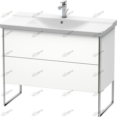 XS446201818 XSquare Тумбочка напольная Белый матовый, декор Duravit