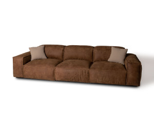 3-местный кожаный диван