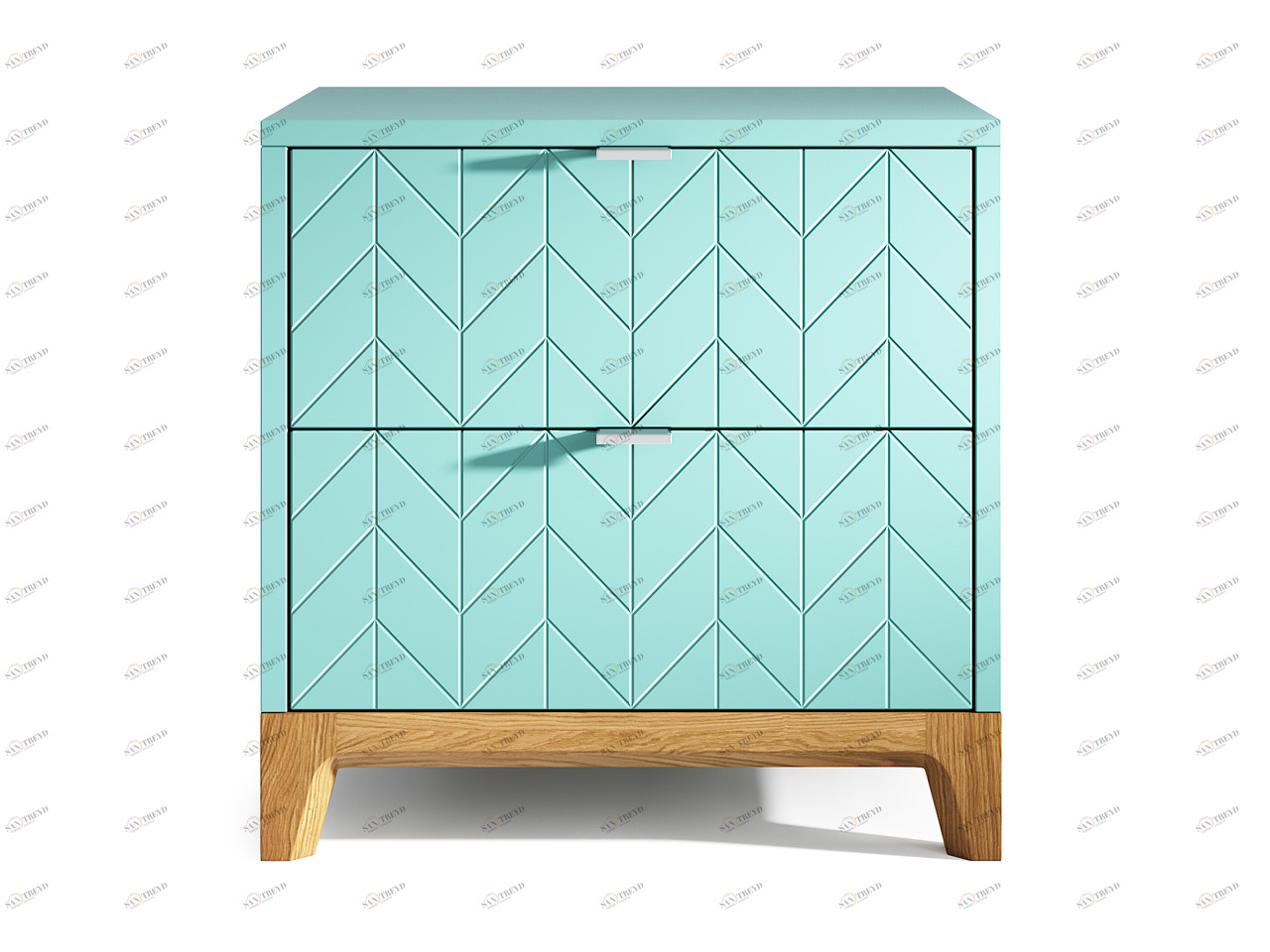 Прикроватная тумбочка дизайнерская голубая Case THE IDEA  210319 Голубой 