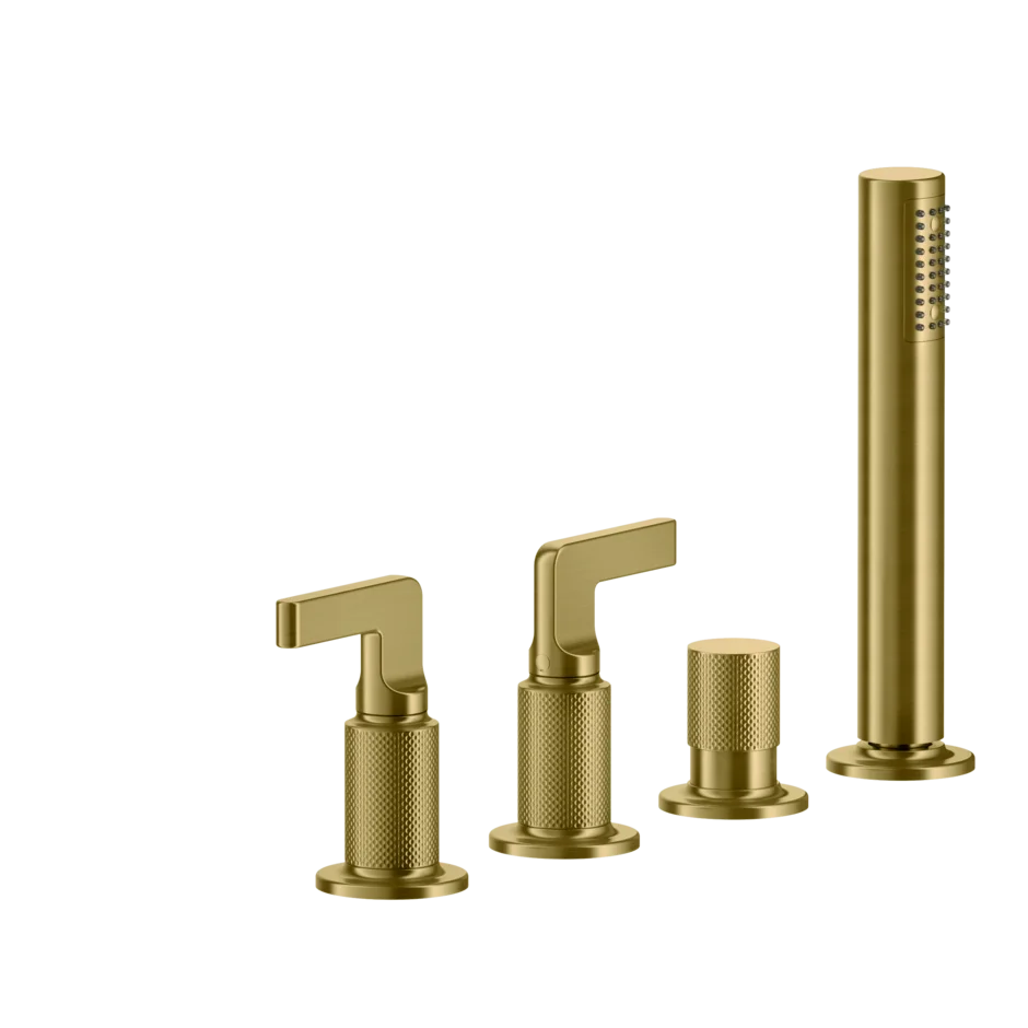 Смеситель для ванны 58043 716 Gessi Inciso PVD С ЗОЛОТОЙ ЩЕТКОЙ 58043716