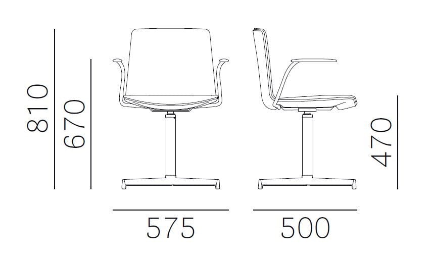 Спицевое кресло с подлокотниками Pedrali Noa ARCH-00053943 - Вид №4