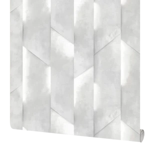 АСПЕКТ РУ Лас-Вегас - флизелиновые обои серо-серебристые с геометрическим рисунком 89427229