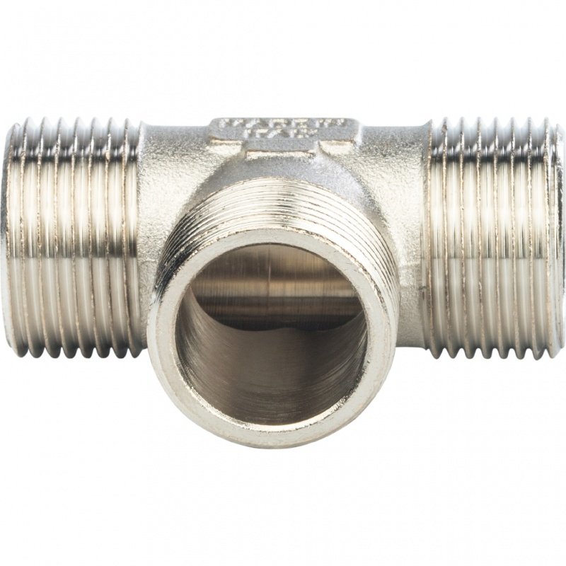 Тройник НР 1" никель STOUT SFT0018000111 - Вид №1