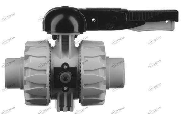 SANIT 127447000090 2-ходовой шаровой кран d 75-110, ВКД DualBlock®, ПП, сварка сокет сварки 