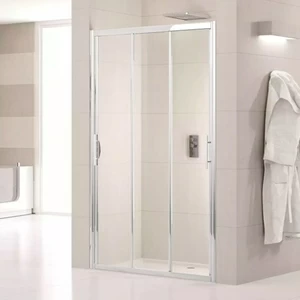 Двери в нишу 90 см LUNES P Novellini LUNES с белым профилем