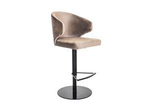 Высокий тканевый стул с подставкой для ног