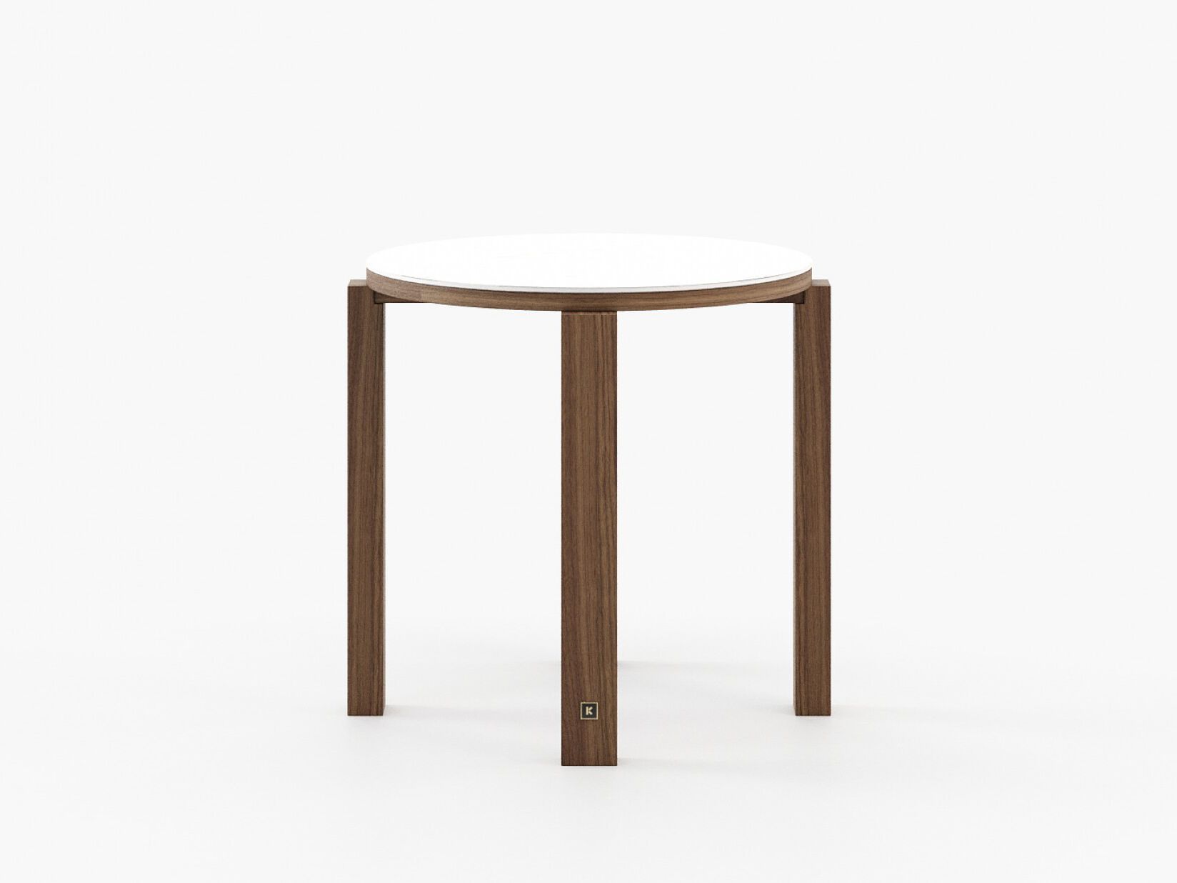 Высокий круглый деревянный журнальный столик Laskasas TASOS ARCH-00030807 - Вид №1