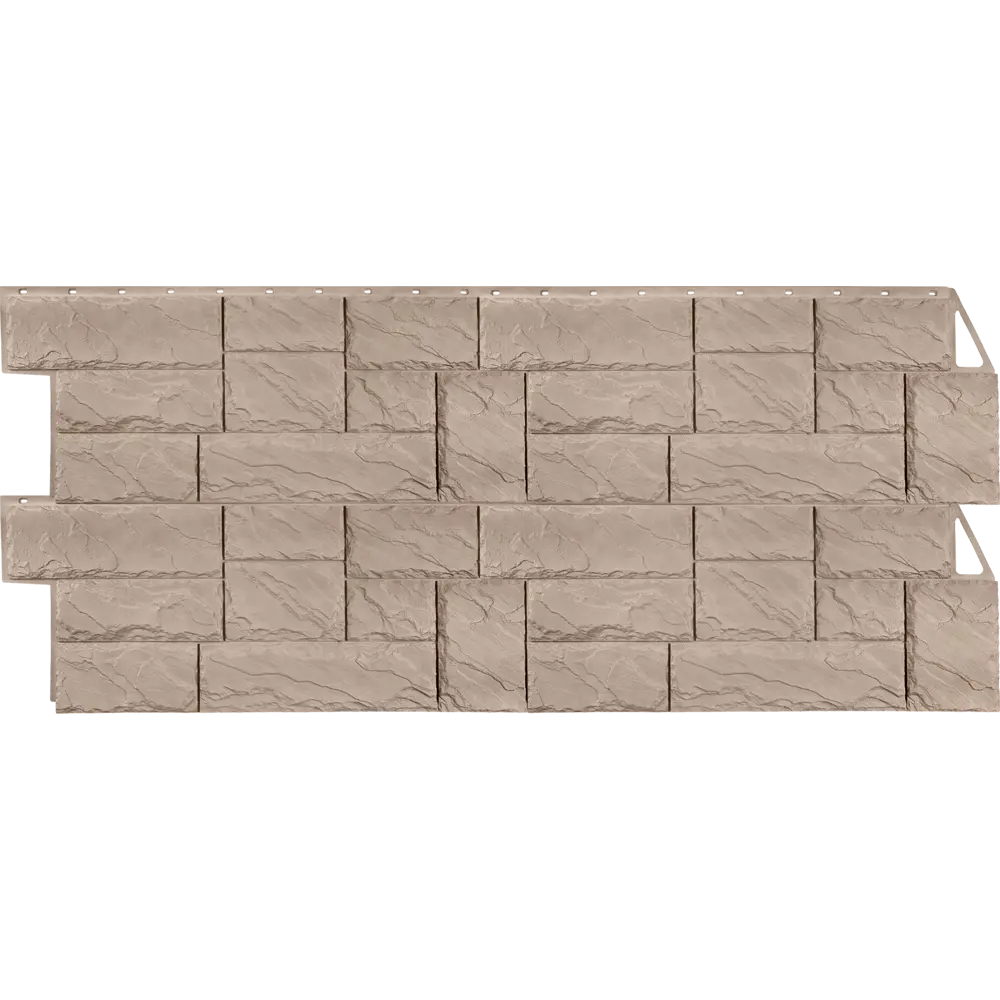 Фасадная панель FineBer Камень крупный цвет песочный STLM-2204924 - Вид №1