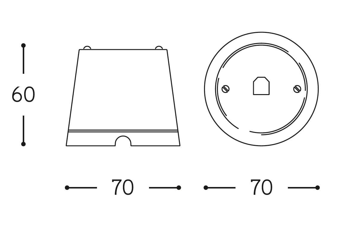 Керамическая одиночная телефонная розетка Aldo Bernardi Castore ARCH-00098817 - Вид №2