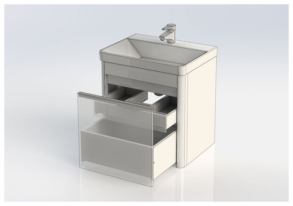 Тумба с раковиной Aquanet Вилора 60 белый 0019987500182311 - Вид №8