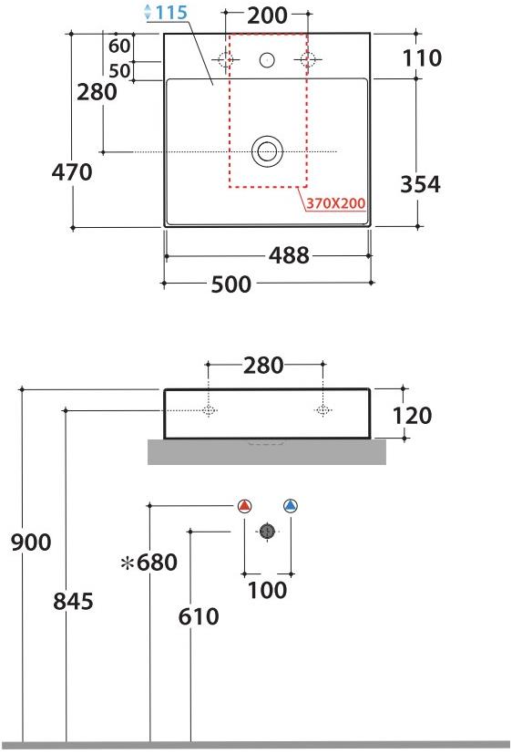 B6r81/63/65/51 .bi Накладная раковина на столешницу  овальная Ceramica Globo T-EDGE - Вид №8
