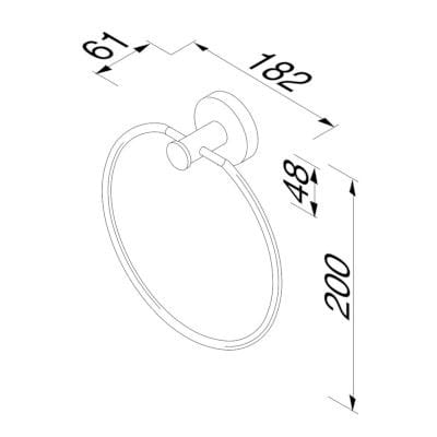 Держатель для полотенец из нержавеющей стали Geesa Nemox ARCH-00083121 - Вид №3