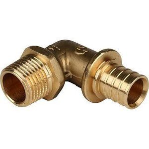 Угольник-переходник НР 20x1/2" аксиальный для труб из сшитого полиэтилена STOUT