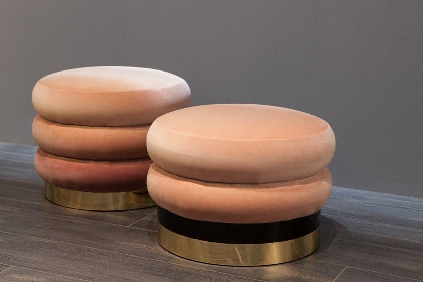 Vibieffe Круглый пуф из ткани 9235 chignon sun-id-1430505 - Вид №3