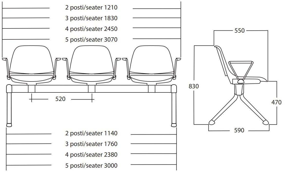 Leyform Сиденье на балке перекрытия из полипропилена Cosmo sun-id-1397877 - Вид №3