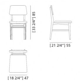 Morelato Стул из мягкой ткани Contemporaneo Art. 5105 - Вид №3