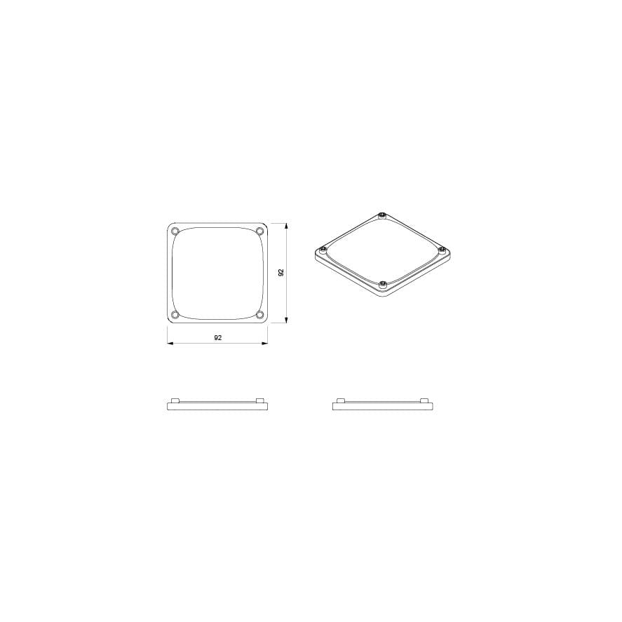 Пластина для розеток и выключателей из натурального алюминия Genuit Silver ARCH-00127912 - Вид №15