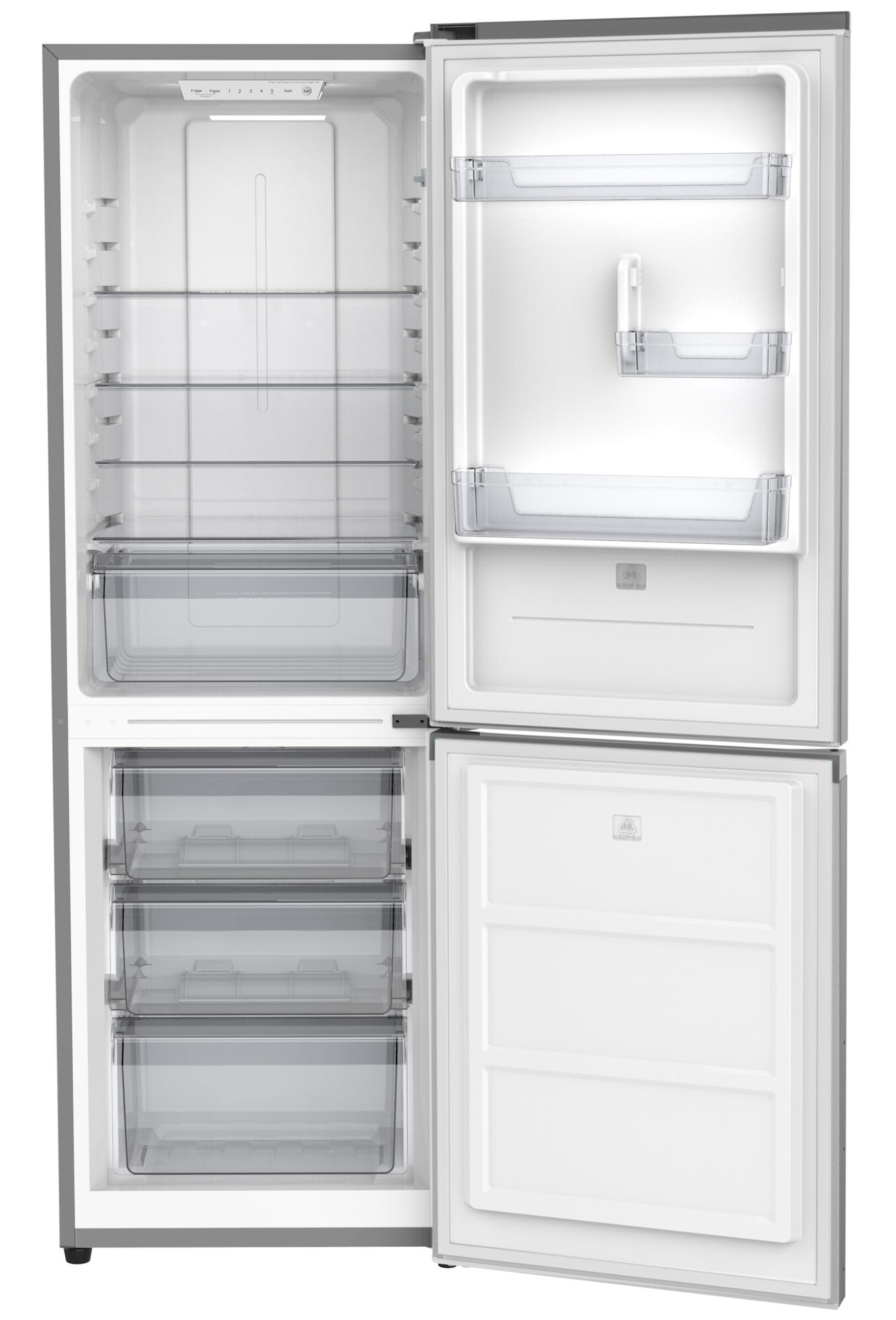 9193419 Холодильник с морозильником   WILLMARK RFN-425NFGT серый STDN-0119201 - Вид №1