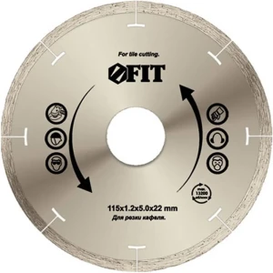 Диск отрезной по керамике Fit 37442 115x22.2x1.2 мм 82262252 STLM-2076328