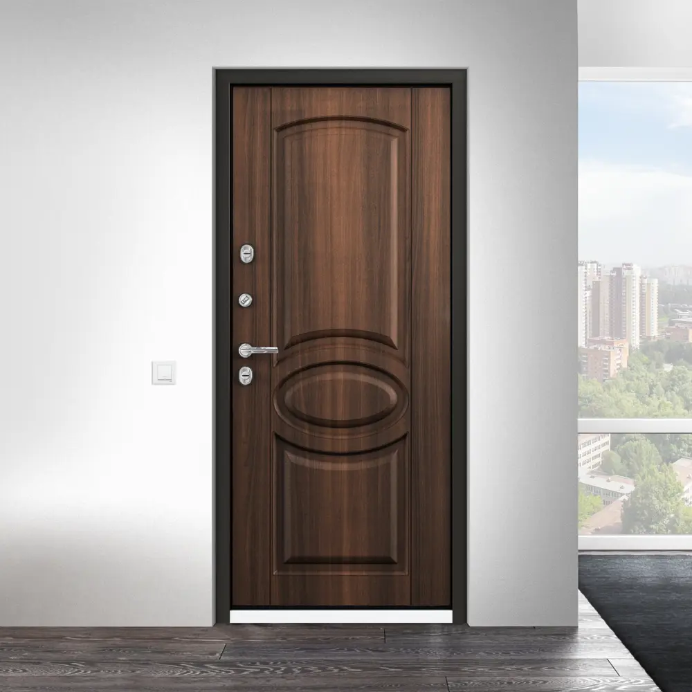 Дверь металлическая Термо С-2, 950 мм, левая, цвет лесной орех TOREX STLM-2175635 - Вид №8