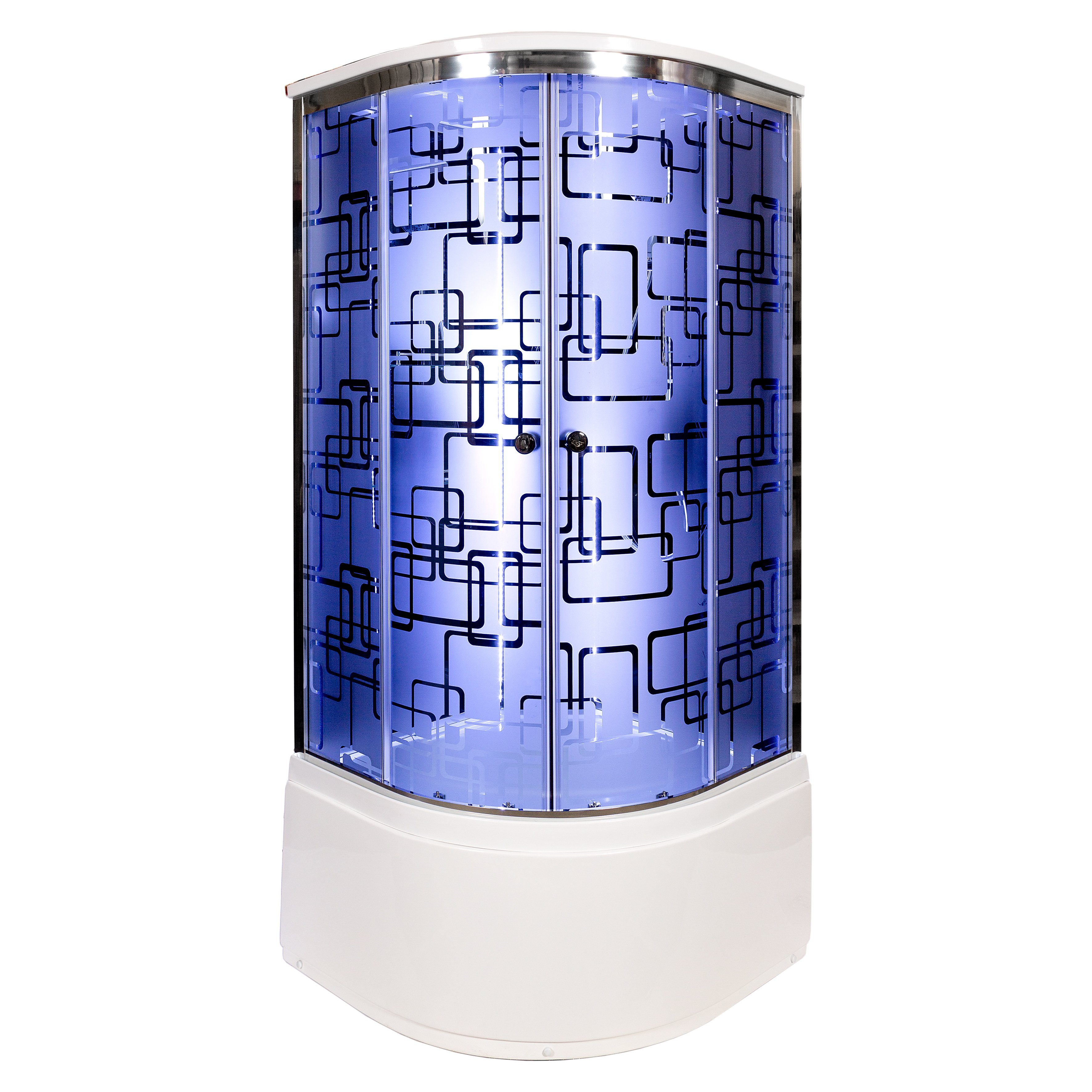 D09S Душевая кабина DETO Серия D BМ4510 LED с гм. BLACK - Вид №17