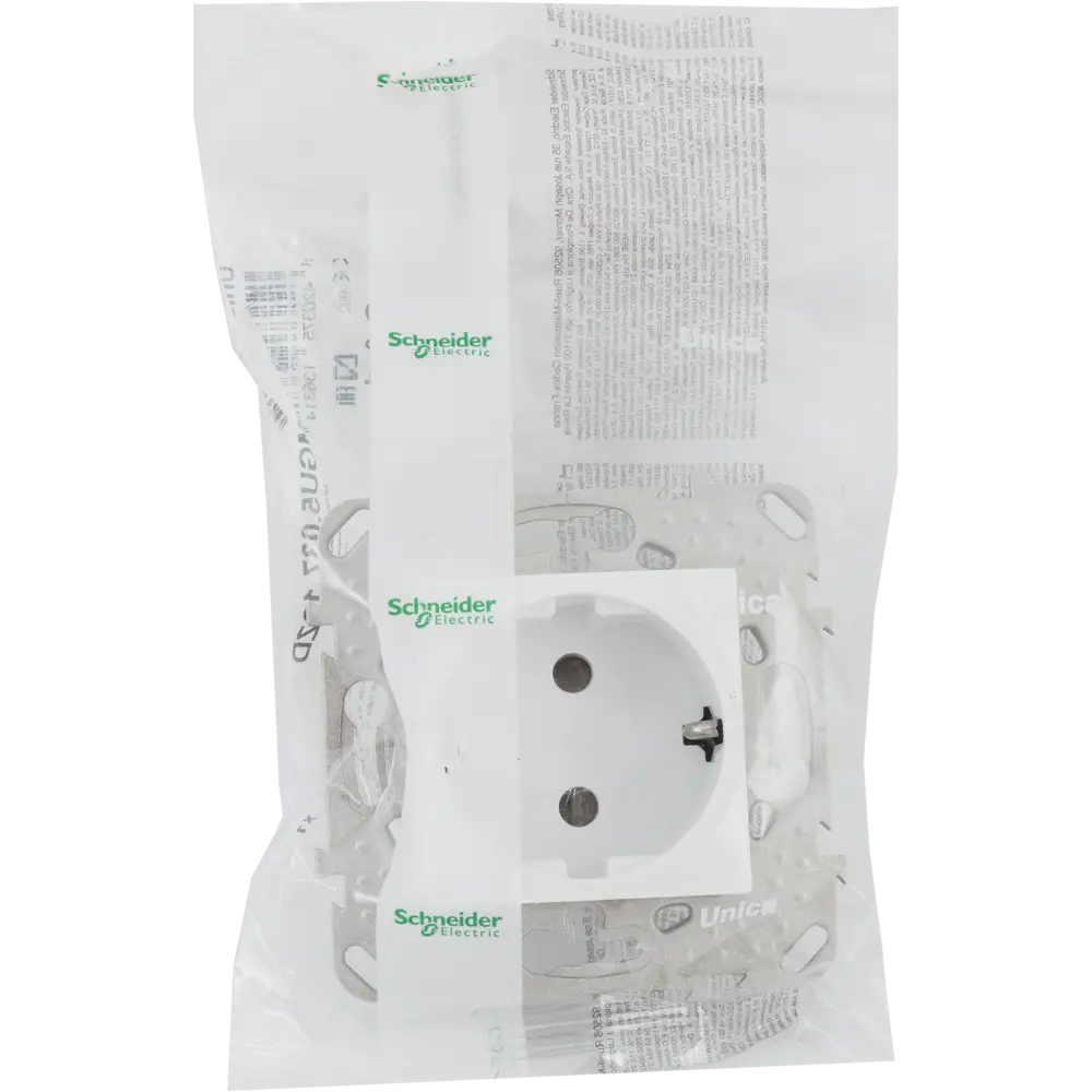 Розетка встраиваемая Systeme Electric Unica с заземлением, цвет белый STLM-2020410 - Вид №6