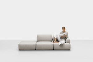 Угловое садовое кресло из ткани