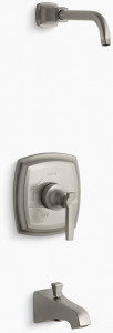 KOHLER Margaux Rite-Temp для ванны и клапана душа с рычажной ручкой и изливом NPT, без насадки для душа K-TLS16225-4-BN
