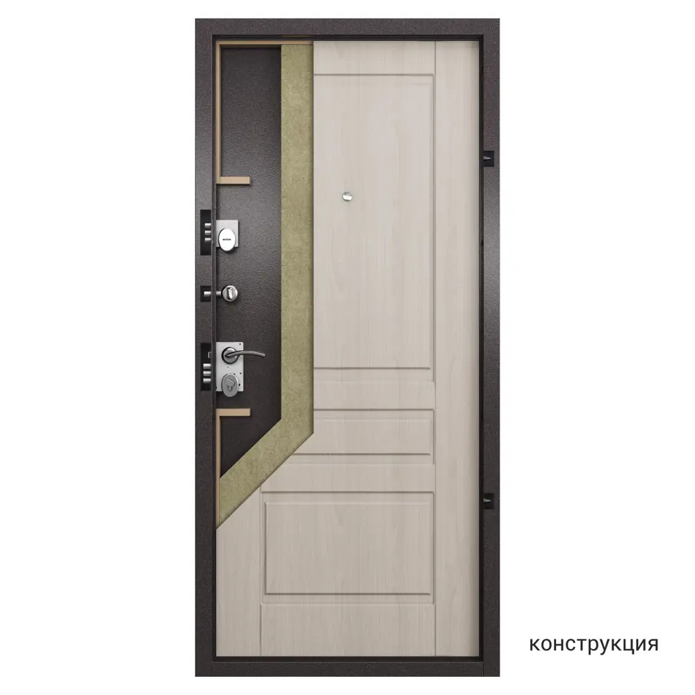 Дверь входная металлическая Страйд Летиция 860 мм левая цвет кремовый TOREX STLM-2188659 - Вид №13